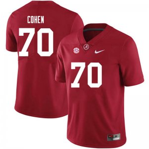 NCAA Men's Alabama Crimson Tide #70 Javion Cohen Stitched College 2021 Nike Authentic Crimson Football Jersey IK17X56GT